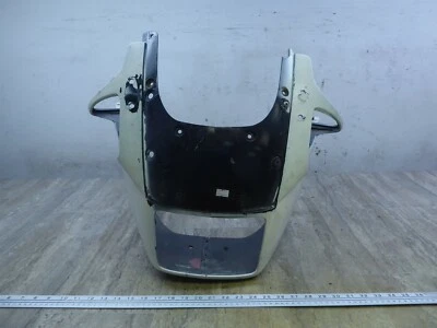 1987 Yamaha FJ1200 Y637-1) white front upper fairing cowl - Image 1 of 4