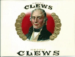 Original inner Cigar Box Label, Henry Clews American Financier - Picture 1 of 1
