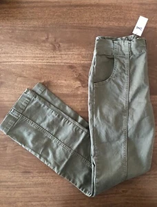 NWT ASKK NY Good Times Pant in Olive Green 26 Anthropologie Women - Picture 1 of 6