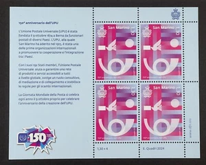 San Marino 2024 - 150° Anniversario UPU unione postale universale - Mf (aβ104) - Imagen 1 de 1