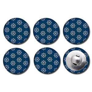 Fabric Coated Fancy Buttons For Clothes Set Of 6 - Picture 1 of 5