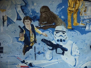 Pottery Barn Kids Star War Flat Sheet Full Cotton Nice Condition - Picture 1 of 3