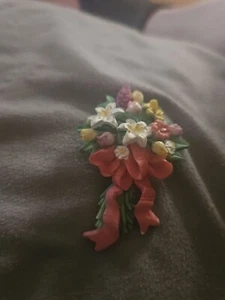 Spilla bouquet floreale fiori vintage - Foto 1 di 1
