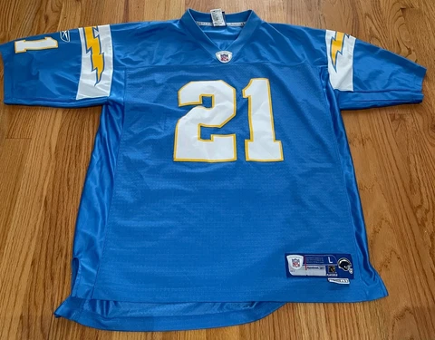 Barely Worn LA San Diego Chargers LaDainian Tomlinson #21 Blue Jersey - Large Cover