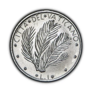 VATICAN CITY. 1970, 1 Lira - Paul VI, VIII, Palm Frond, Triumph Over Death 6 - Picture 1 of 3