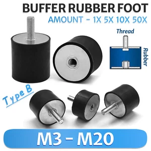 Rubber Mount Car Boat Bobbin Isolator Anti Vibration Ø 8mm-150mm x M3-M20 - Picture 1 of 99