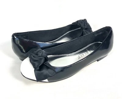 Gorra sin cordones de ballet frontal con moño y puntera del mercado negro de la Casa Blanca talla 5,5 Foto 1 de 4