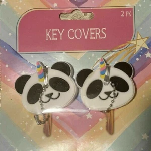 Nuevo Lindo Paquete de 2 Funda para Llaveros Unicornio Pandas Gorras para Llaveros Casa Casa Casa RV Aparte - Imagen 1 de 1