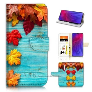 ( For Oppo Reno Z ) Flip Wallet Case Cover AJ21652 Meadow Leaf - Photo 1 sur 5
