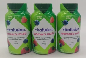 3 Vitafusion Women's Multivitamin Gummies 150 Each=450 Total Exp: 1/26 Berry - Picture 1 of 6