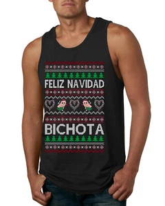 Feliz Navidad Bichota Men Tank Top - Picture 1 of 9