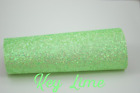 Crystal Lime Mint Green Chunky Glitter Fabric Sheet 8 x 11