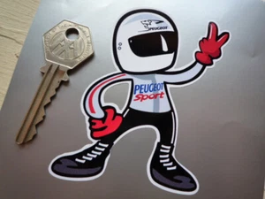 Pegatina PEUGEOT Estilo Deportivo Coche de Conductor de Carreras 4" Race Rally 205 306 GTi Turbo - Imagen 1 de 1
