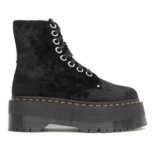 Dr. Martens Womens Boots Vegan Jadon Max Casual Lace Up Ankle Crushed Velvet W6 - Picture 1 of 4