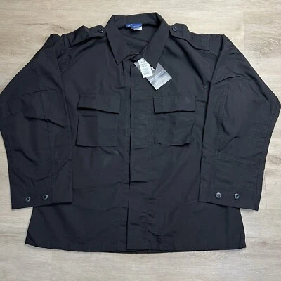 Propper BDU 2 Pocket Long Sleeve Shirt Black F545238 Mens Size XLR Regular NWT - Image 1 of 4