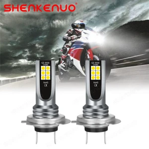 For Honda CBR600RR 2003-2017 CBR600F4i 2001-2006 - 2X H7 LED Headlight Bulbs Kit - Picture 1 of 13