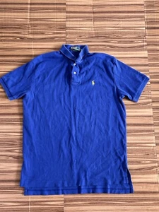 Ralph Lauren Polo Shirt Mens Blue Knit Pony size Medium - Picture 1 of 6