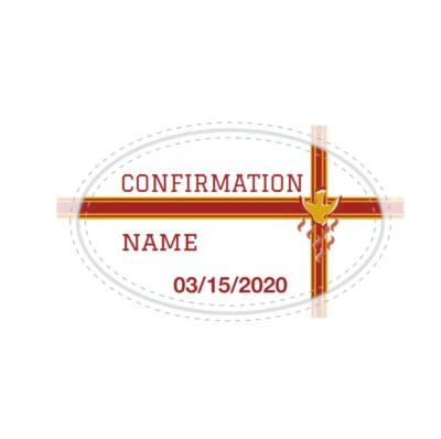CONFIRMATION CONFIRMACION NAME'S PERSONALIZED STICKER DIFFERENT SIZES NEW !!!    - Image 1 of 4