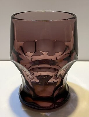 MCM Viking Amethyst Purple Glass Georgian Tumbler Honeycomb 4" 8oz Foto 1 de 4