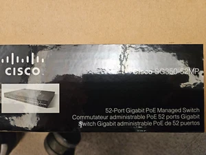 Cisco SG350-52MP-K9-NA  52-port Gigabit Ethernet Switch - 740W FREE SHIPPING - Picture 1 of 6