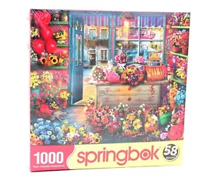 FLOWER SHOP 1000 PIECE JIGSAW PUZZLE by SPRINGBOK ~ NEW & SEALED - Picture 1 of 3