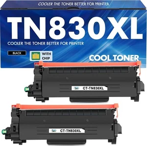 2 Stück TN830XL Toner kompatibel für Brother TN830 XL DCP-L2647DW HL-L2405W L2460DW - Bild 1 von 6