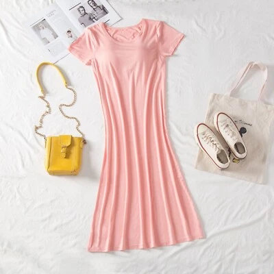 Sleepwear for Women Nightgown Dress with Built-In Bra XS Small Medium Size 0-10 - Image 1 of 4