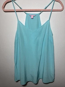 Lilly PULITZER Turquoise 100% Silk Camisole Size Small - Picture 1 of 6