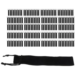 200 Pcs Black Velvet Pen Pouch Sleeve Holder Single Pen Bag Case Pencil Bag L8M8 - Afbeelding 1 van 3