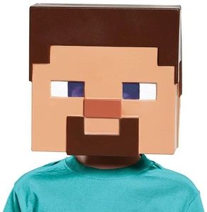 Steve Mask Minecraft Mojang Game Fancy Dress Halloween Child Costume Accessory - Picture 1 of 1