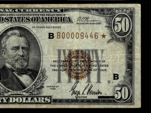 RARE**Star Note** 1929 $50 Federal Reserve Bank New York, Brown Seal PMG VF25 - Picture 1 of 2