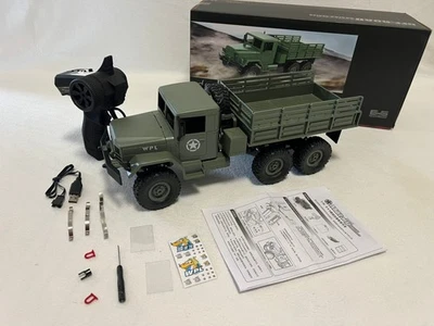 WPL B16 Green RC Military Truck SET 6WD 1/16 Off-road Crawler Car Toy Kids DIY - Image 1 of 4