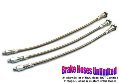 JUEGO MANGUERA FRENO ACERO INOXIDABLE Mercury Custom 1955 1956, excepto 1956 Phaeton Foto 1 de 3