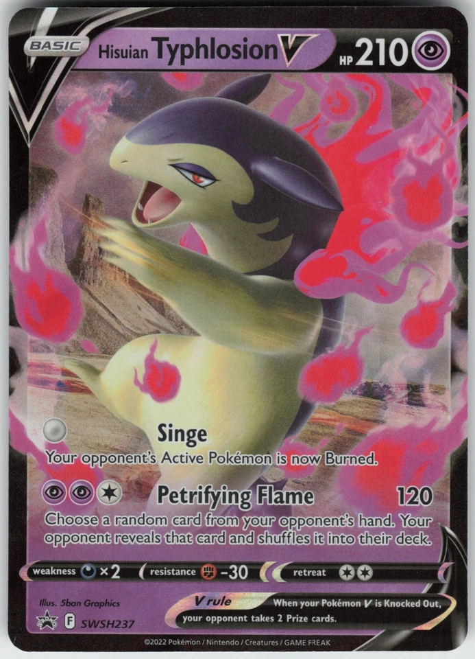 Holo Foil Hisuian Typhlosion V - SWSH237 Promo SWSH: Sword & Shield Promo Cards - Image 1 of 1