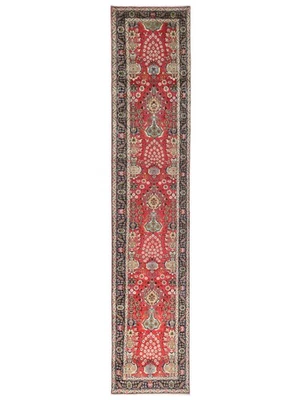 Alfombra de corredor oriental tradicional hecha a mano floral de gran tamaño alfombra de pasillo 3X16 pies Foto 1 de 4