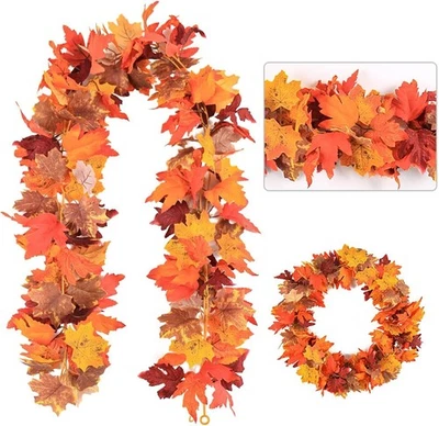 2 Stück Herbstdeko,Herbst Dekoration,Herbstgirlande,Girlande Halloween Blätter D - Bild 1 von 4