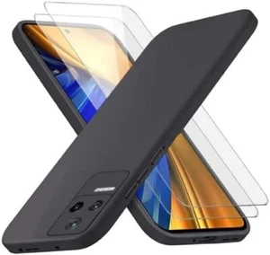 Coque TPU NOIR MAT Pour Xiaomi Poco F4 ,F4 GT 5G + film Verre trempé - Photo 1 sur 21