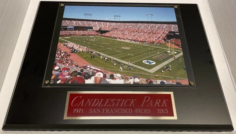 CANDLESTICK PARK SAN FRANCISCO 49ERS FRAMED 8X10 PHOTO-MAN CAVE ART-12X15 PLAQUE Cover