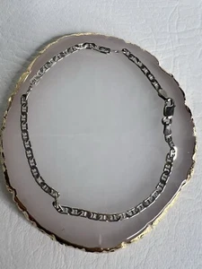 Vintage Flat Mariner Italy 925 Sterling Silver Bracelet 9” - Picture 1 of 5