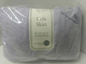 American Baby Company 100% Cotton Percale Standard Crib Skirt 28"x52"