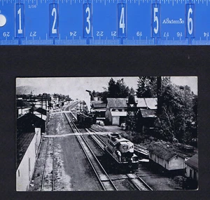 Railway Yard Kelso, Washington Diesel & Steam Locomotives - 1960s Train Postcard - Picture 1 of 2