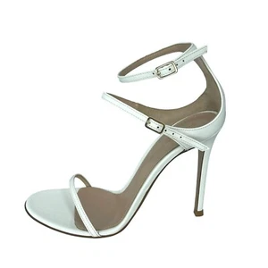 Gianvito Rossi weiße Stiletto-Pumps aus Lackleder mit doppelter Schnalle - US 7,5 - Bild 1 von 19