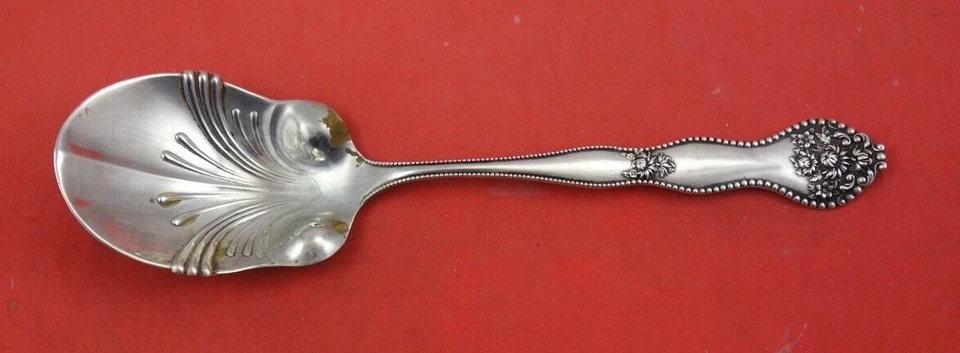 Cuchara de bayas de plata esterlina Adolphus by Mount Vernon 8 3/4" cubiertos para servir Foto 1 de 3