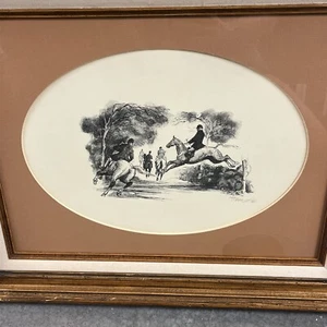Lanford Monroe Ink Pen Litho Signed Numbered Equestrian Horse Print 1972 120/200 - Picture 1 of 8