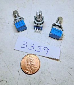New! Lot of (3) Alps 3B20KΩX2C.C Dual 20K Linear Taper Pot w/Center Detent - Picture 1 of 4