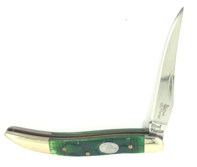 Steel Warrior Green Jigged Bone Folding Toothpick Pocket Knife 406-P - Image 1 of 4