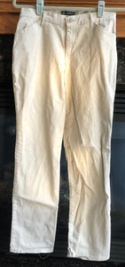 LEE Womens Size 4 Relaxed Fit 1889 Plain Front Stretch Khaki Beige Pants - Picture 1 of 6