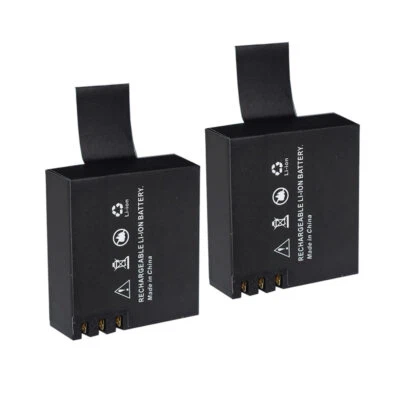 2Pcs Battery 3.7V 900mAh Li-ion for SJCAM SJ4000 SJ5000 SJ6000 M10 Action Camera