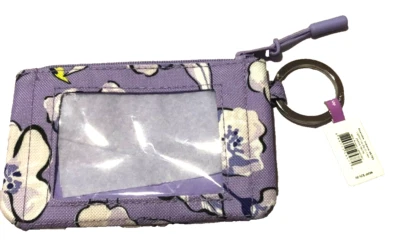 Nuevo con etiquetas Estuche para monedas Vera Bradley Aligerado ZIP ID en lavanda Wild Roses Foto 1 de 2