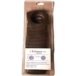40mm Curtain Eyelet Rings Square Round Grommets Leather Crafts - 8pcs Rido Deko - Picture 1 of 3